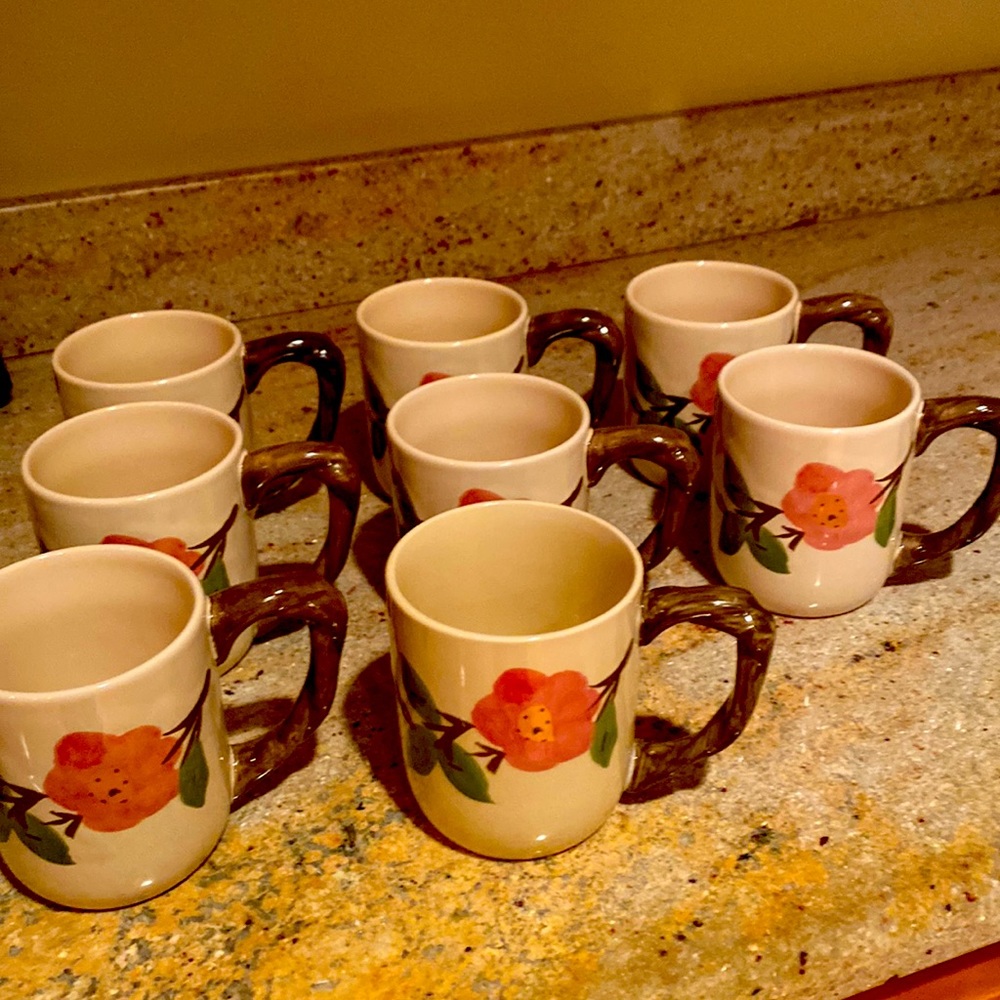 (8) large grand  mug Franciscan desert rose coffee tea mug